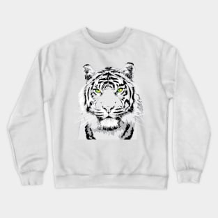 Dramatic White Tiger Vector Art Design Crewneck Sweatshirt